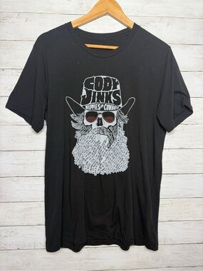 Cody Jinks Hippies And Cowboys Lyric Bearded Skull T-shirt Medium